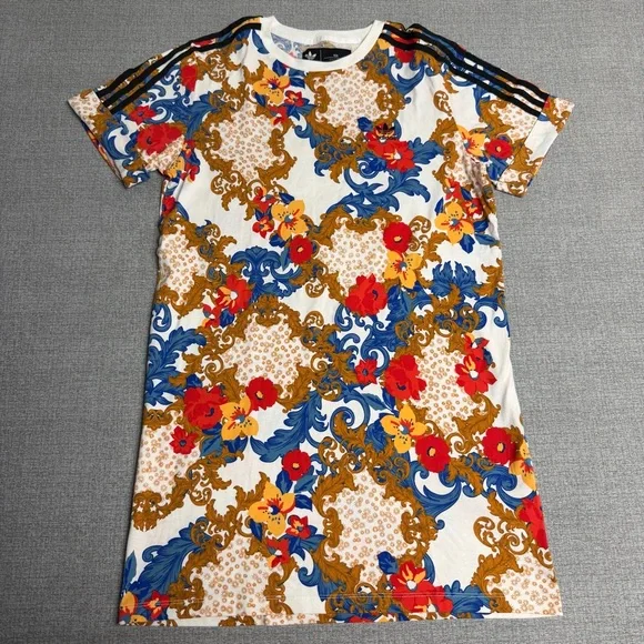 Adidas Originals Her Studio London Floral Baroque T-Shirt Dress - Picture 3 of 11
